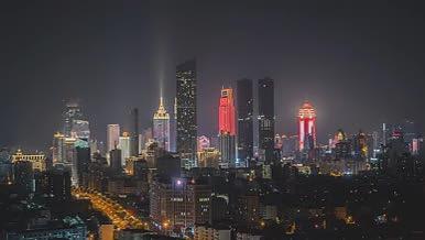 8K实拍无锡城市中心三阳广场夜景延时摄影视频的预览图